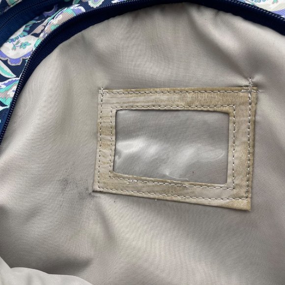 Pottery Barn Teen Blue and Purple Paisley Floral School Backpack Multi-Pocket - Picture 8 of 11